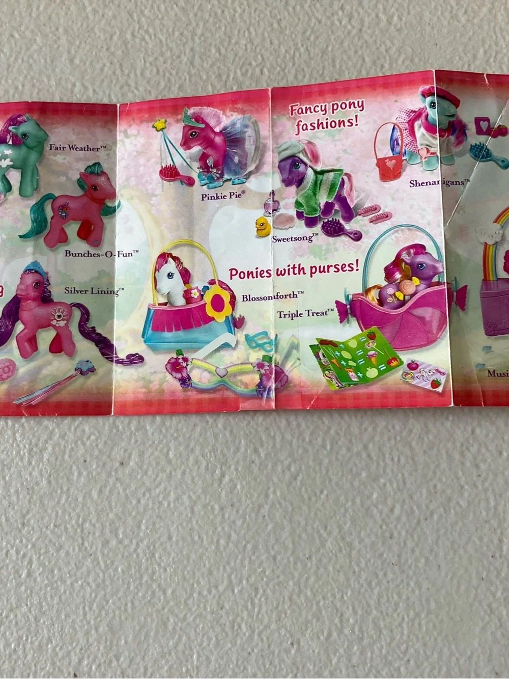 Hasbro My Little Pony Fold-Out Paper Brochure Advertisement English Multicolor